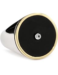 Elizabeth and James "Nile" Round Black Onyx and White Topaz Ring