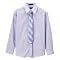 set includes one shirt and button-in tie in matching colors