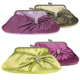 Click here to buy Convertible Satin Clutch Purse with Crystal Wrap - Amethyst by SHOPZEUS.