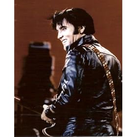 Elvis Presley Leather Jacket Color 16x20 Photo