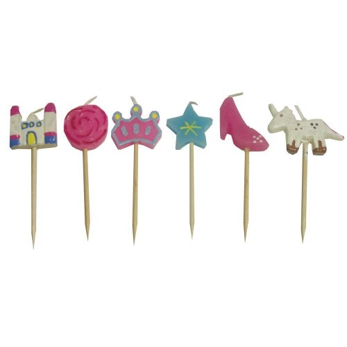 Sassafras Set of 6 Princess Party Candles Sassafras Set of 6 Princess Party Candles
