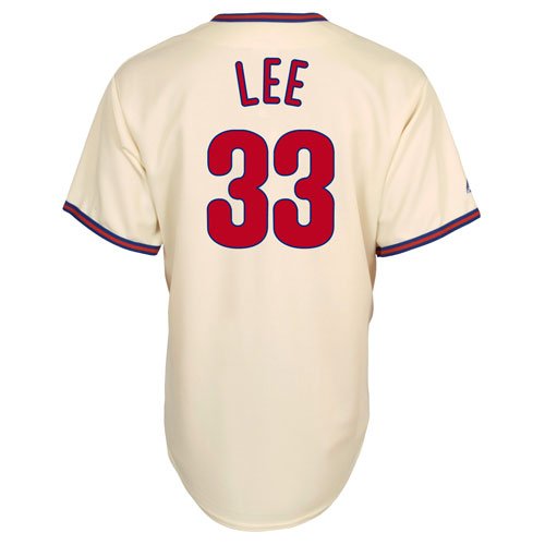Philadelphia Phillies Replica Cliff Lee Alternate Jersey Large