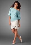 Pleated Asymmetrical Hem Skirt