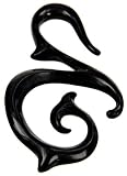 BONE PLUG HORN WITH BLACK 2g - Sold Individually