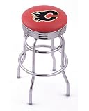 Calgary Flames Double-Ring Swivel Bar Stool