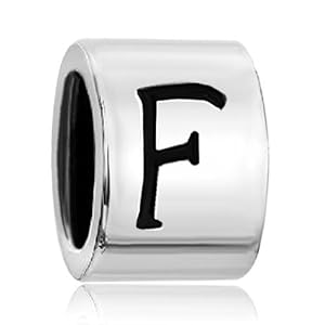Pugster Letter F European Alphabet Beads Fits Pandora Chamilia Biagi Charm Bracelet