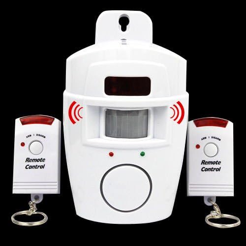 105dB Home Security Wireless IR Motion Sensor Alarm System With 2 Remote Control