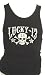 Lucky 13 Skull Stars Logo Black Muscle Tank Beater Shirt, Skull Crossbones Sexy Mens Lucky 13 Beater Muscle Shirt