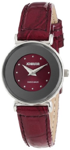Jowissa Women's J3.011.S Elegance 24mm Maroon Dial Leather Watch