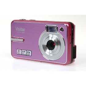 Vivitar Vivicam 8690 Digital Camera - Pink (8.1 Megapixels, 2.4" Screen, 4x Digital Zoom)