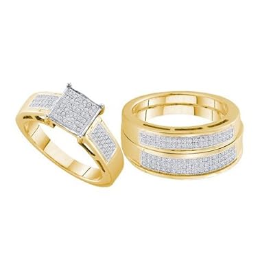 Cheap Girls Jewelry 0.60CTW DIAMOND MICRO PAVE TRIO SET For Sale