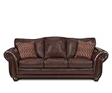 Santa Monica Vintage Queen Size Leather Sofa Sleeper