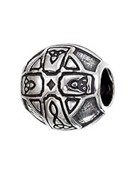 Zable (tm) Sterling Silver Celtic Cross Pandora Compatible Bead / Charm
