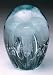 3 Blue Jellyfish Glass Paperweight