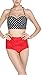 Women Vintage 50s Pinup Girl Rockabilly High Waist Retro Bikini Swimsuit Set