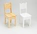 Child's Wooden Open Back Chair in White-Set of 2