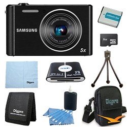 Samsung 8 GB Bundle ST76 16 MP 5X Compact Digital Camera - Black