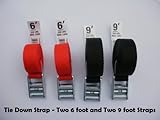 Tie Down and Cargo Straps -Two 6' & Two 9' Straps