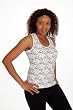 Veria Work Out Tank Full Henna Print - Black