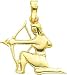 14K Gold Sagittarius Zodiac Charm