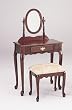 Cherry Wood Veneer Vanity Set By Acme Furniture