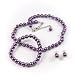 Purple 6mm Glass Pearl Necklace, Bracelet and Earring Set by Margot Townsend