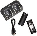 AmazonBasics - Station de charge 2 manettes pour Nintendo Wii - Noir