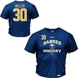 Reebok Buffalo Sabres Ryan Miller Authentic Team Hockey Heathered Speedwick T-Shirt Large