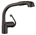 GROHE Ladylux Plus Single-Handle Kitchen Faucet with Ashford Pull-Out Sprayhead, Oil Rubbed Bronze #33737ZB1