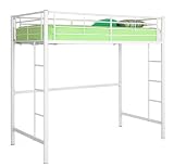 WE Furniture Sunrise Metal Twin/Loft Bunk Bed - White