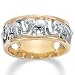 Tutone. 14k Gold-Plated Elephant Caravan Ring