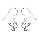 Sterling Silver Dove Drop Earrings