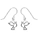 Sterling Silver Dove Drop Earrings