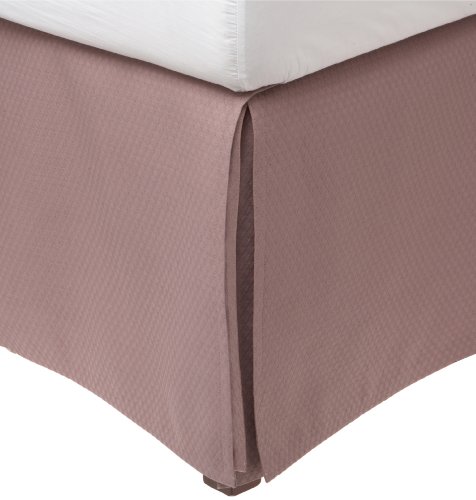 Peacock Alley Luxury Linens Adriana 100-Percent Certified Organic Cotton Matelasse Queen Bed Skirt, Wisteria