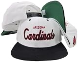 Arizona Cardinals White/Black Script Two Tone Plastic Snap Back Hat/Cap