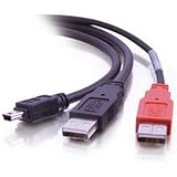 Cables to Go Y Cable - USB cable - 4 pin mini-USB Type B (M) - 4 pin USB Type A, 4 pin USB Type A (power only) (M) - 6 ft ( USB / Hi-Speed USB )