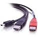 Cables to Go Y Cable - USB cable - 4 pin mini-USB Type B (M) - 4 pin USB Type A, 4 pin USB Type A (power only) (M) - 6 ft ( USB / Hi-Speed USB )
