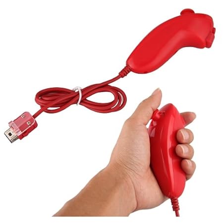 Nunchuck Nunchuk Controller Rot Fein für Nintendo Wii