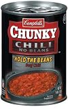 Campbell's Chunky Chili No Beans, 15 oz Cans, 12 ct (Quantity of 1)