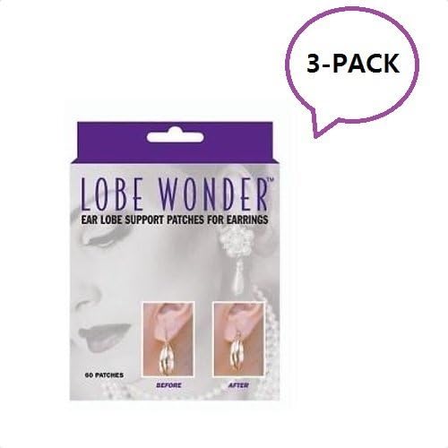 Lobe Wonder Support Patches For Earrings 60 Ea Pack of 3 by Cca Indust