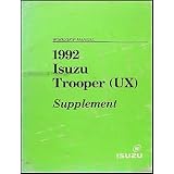1992 Isuzu Trooper Sunroof Repair Shop Manual Supplement Original by Isuzu