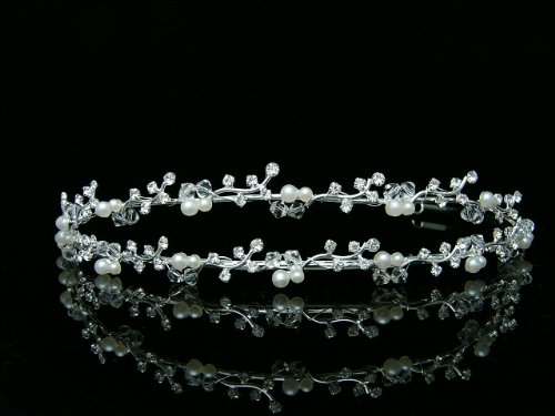 Double Band Vine Berry Flower Bridal Wedding Headband Tiara