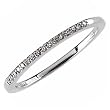 0.08 Ct.T.W. Round Brilliant Cut Diamonds, 14K White Gold. Diamond Wedding Band