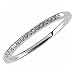 14K White Gold Slim Ladies Diamond Wedding Band