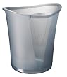 Leitz 52040092 Papierkorb Allura 18 Liter, Polystyrol, rauch transparent