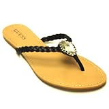 GUESS Women’s Bachelor Sandal,Black Leather,8.5 M US Reviews