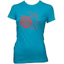 Sesame Street Elmo Loves You Ladies Fine Jersey T-Shirt, Teal, M