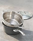 Calphalon Contemporary Nonstick Simmer Down 4-1/2-Quart Saucepot with Steamer Insert and Glass Lid