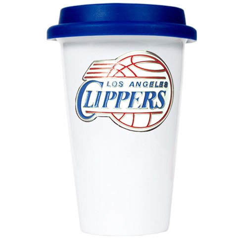 Los Angeles Clippers Ceramic Travel Cup (Team Color Lid)