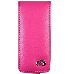 (Magenta Flip 5th Gen) Leather Case for Apple iPod Nano 4th Gen, 5th Generation MP3 Player 8gb 16Ggb with belt clip Bonus Screen Protector Accessory